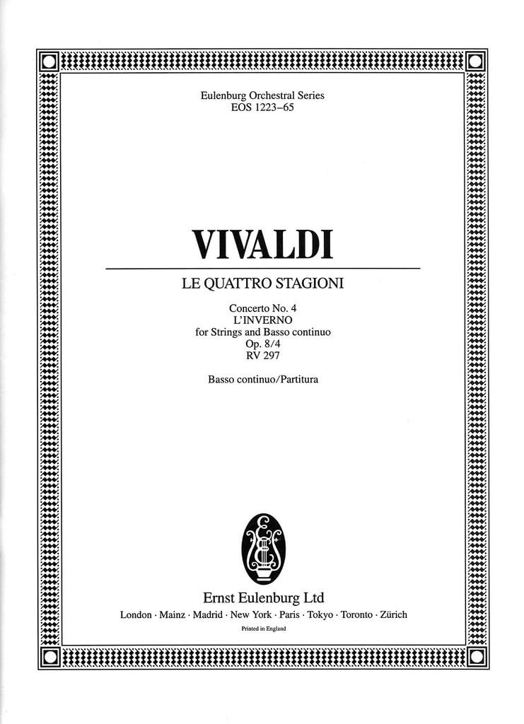 Die vier Jahreszeiten op. 8/4 RV 297 / PV 442